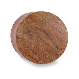 Mango Wooden Salt Box with Magnetic Swivel Lid Round