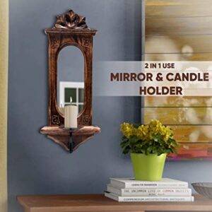 Wall Hanging Jharokha Mirror Reflection Candle Holder