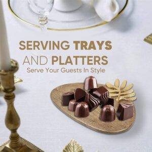 Mango Wood Oval Brushed Serving Tray