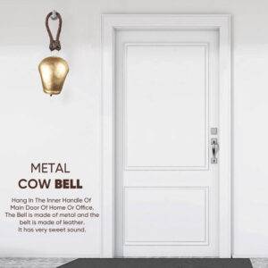Karigar Creations Cow Bell for Door Hanging Decorative Bell Garden Decorative Wall Hanging Indoor & Outdoor Decor Size