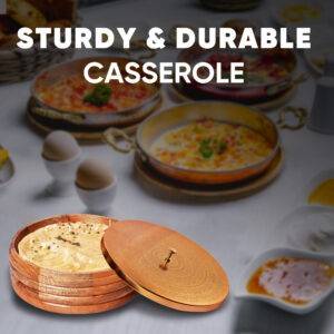 Wooden Chapati Box with Metal Top Casserole for Roti with Tong