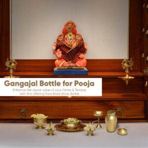 Leak Proof Brass Gangajal Bottle for Pooja, 10 milliliter